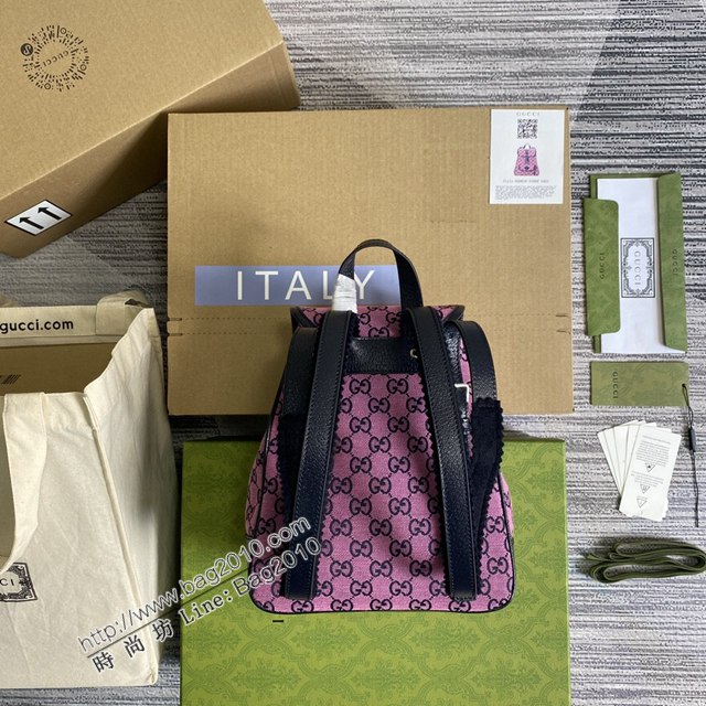 Gucci新款包包 古馳Mini Me版背包 GG羊毛材質 Gucci女款後背包 630818  ydg3237